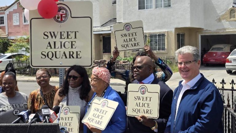 Intersection Dedicated in Honor of Watts Activist