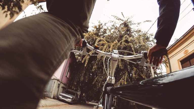 Doorbell Camera Captures Moment Cyclist Crashes Into Falling Tree