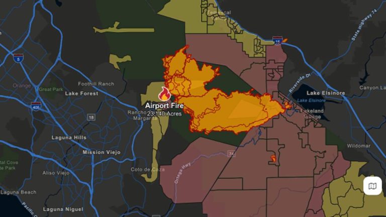 Cooler Temps Assist Airport Fire Fight in Orange, Riverside Counties