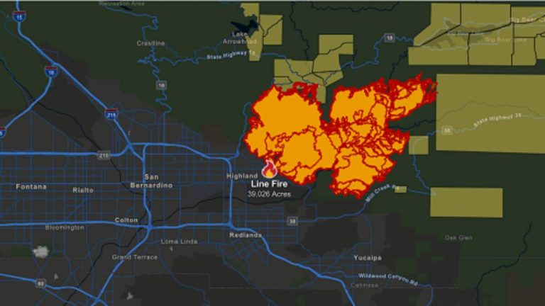 San Bernardino’s Line Fire Has Burned 39,000 Acres, 42% Contained