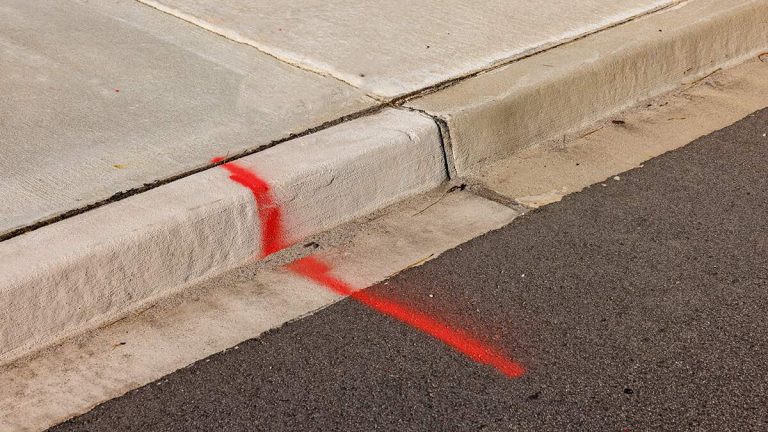 What It Means When You See Red Lines Painted On The Ground