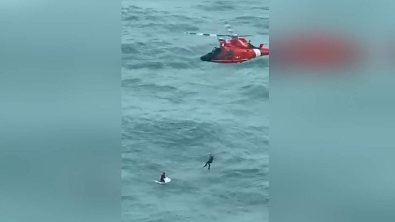 WATCH: Coast Guard Rescues Man Clinging To Cooler Off The Coast Of Florida