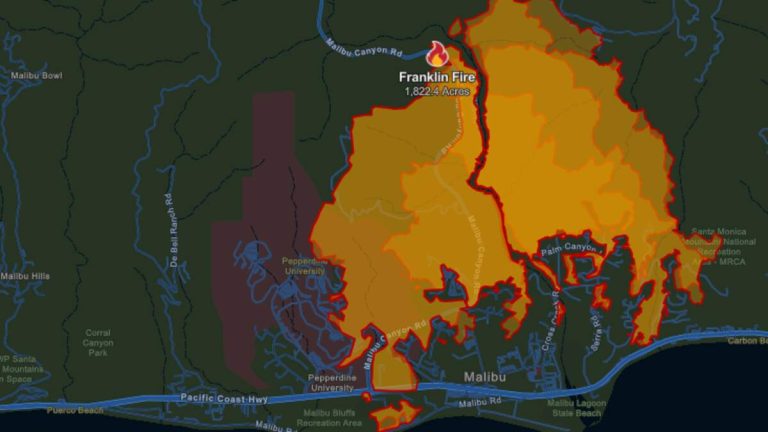 Raging Franklin Fire Burns Over 1,800  Acres in Malibu