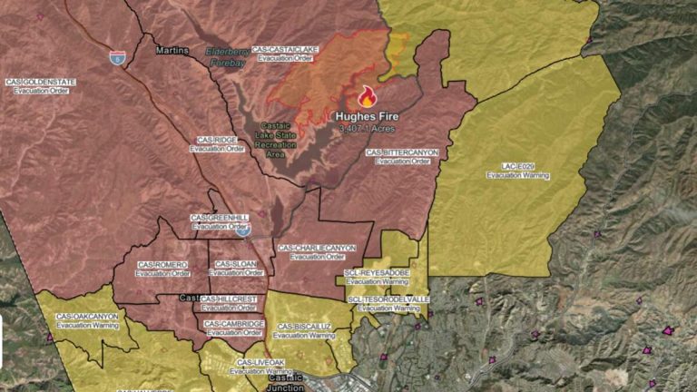 Brush Fire Races Across 5,000+ Acres in Castaic Lake Area