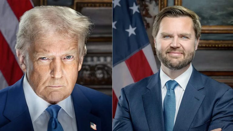 Official Portraits For Donald Trump, JD Vance Released