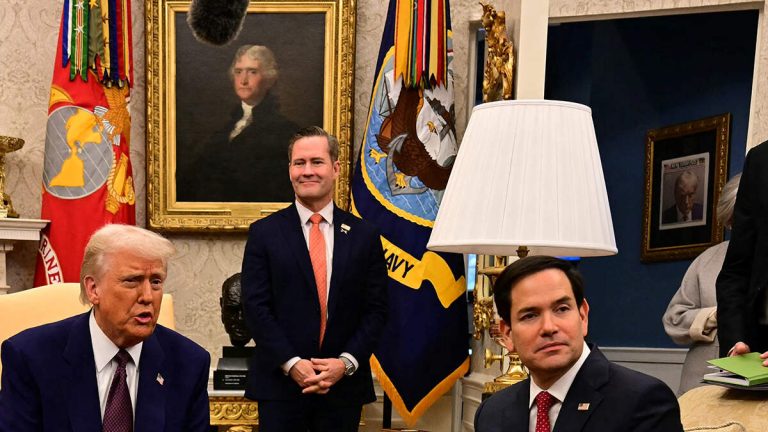 Framed Copy Of President Trump’s Mugshot Hung Outside The Oval Office