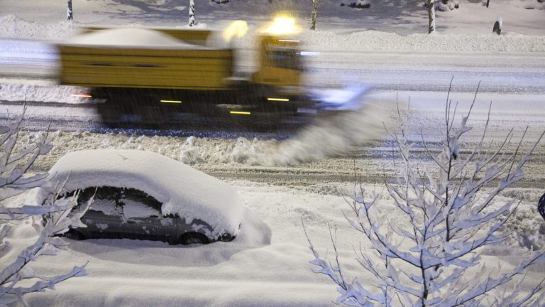 Wild Video Shows Snowplow Racing Through Quiet Neighborhood At Night