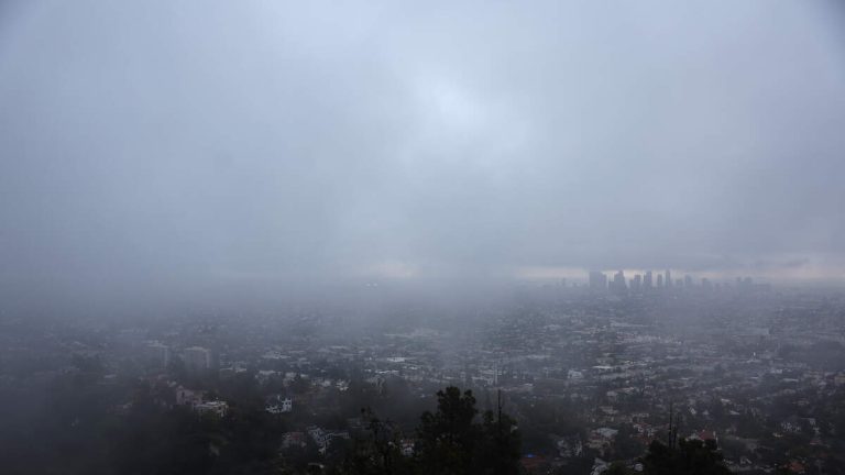 Fog and Rain Roll into Los Angeles