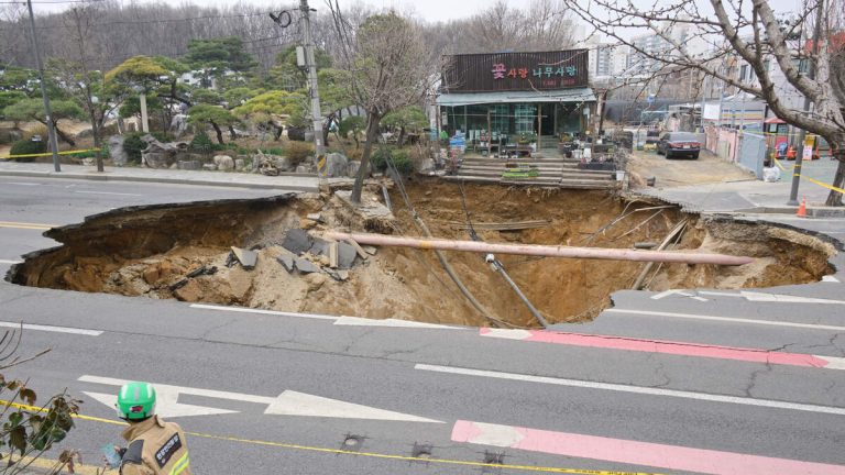Motorcyclist Dies After Getting Swallowed By Giant Sinkhole