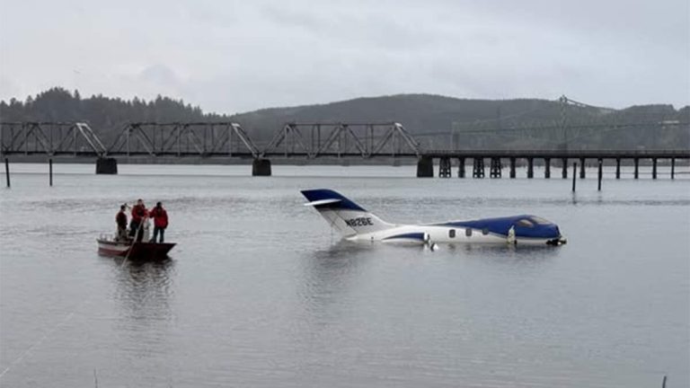 Out-Of-Control Jet Overshoots Runway While Landing And Crashes Into Bay