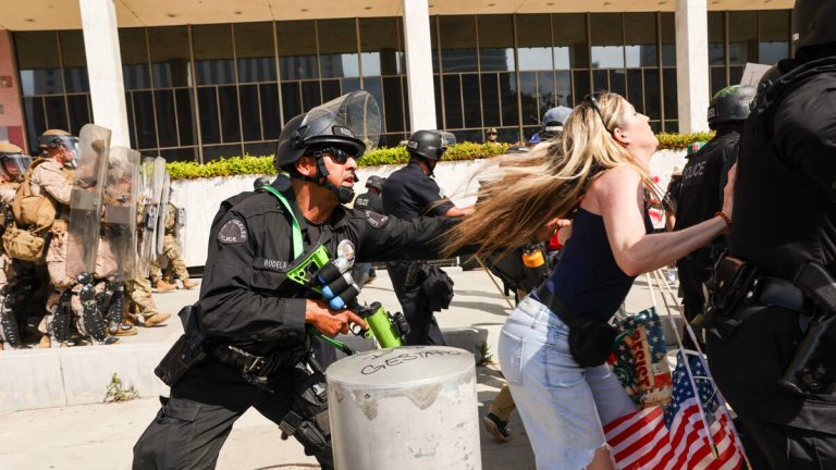 Sporadic Violence Punctures “No Kings’ Rally in Downtown LA