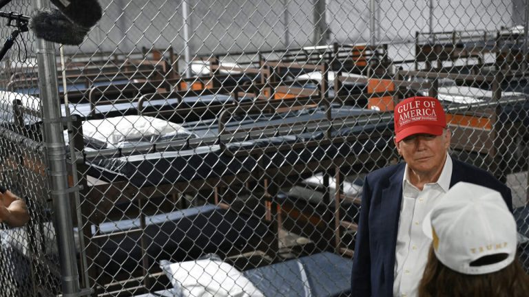 President Trump Tours New ‘Alligator Alcatraz’ ICE Detention Center