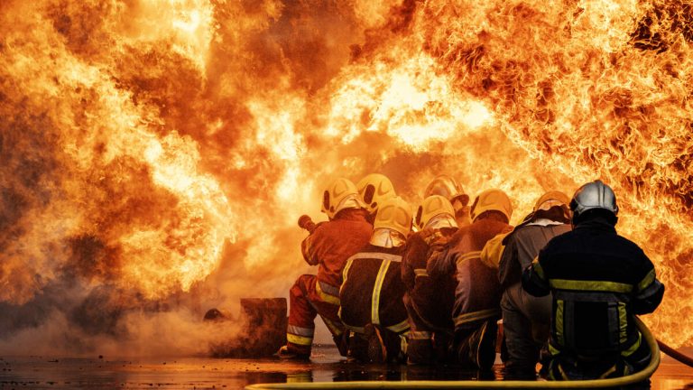 Firefighters Battle Greater Alarm Fire in Downtown Los Angeles