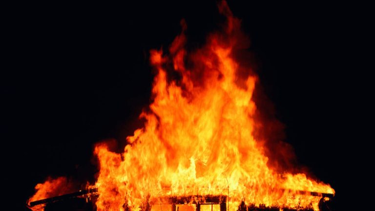 Fire Consumes Three-Story Building Under Construction; No Injuries Reported