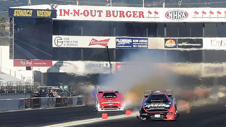 Plane Crashes On Drag Strip During In-N-Out Burger NHRA Finals