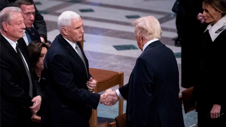 Mike Pence Reveals What He Said To Trump During Carter Funeral