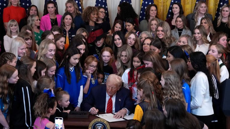 Trump Signs Executive Order To Ban Transgender Athletes From Women’s Sports