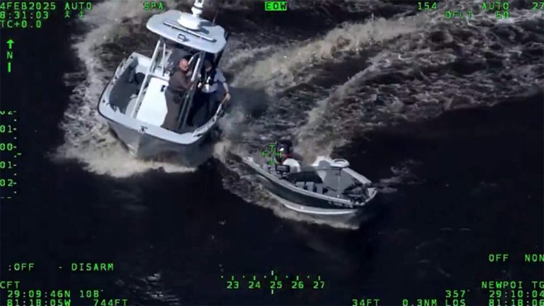 Wild Video Shows Officers Rescue Unresponsive Man On Out-Of-Control Boat
