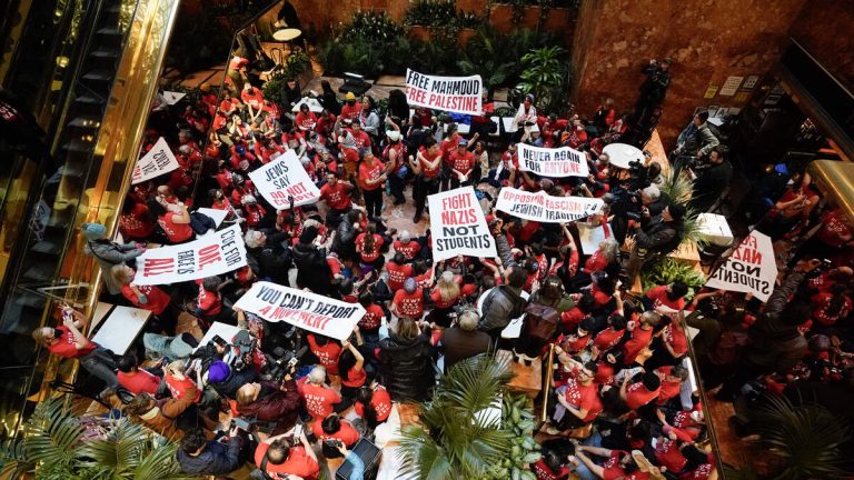 Mob Of Pro-Palestinian Protesters Swarm Trump Tower In New York City