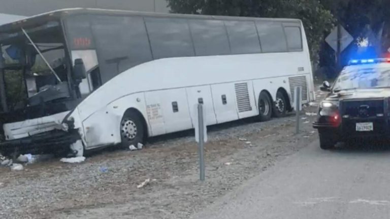 1 Dead, Dozens Injured In Fiery Tour Bus Crash