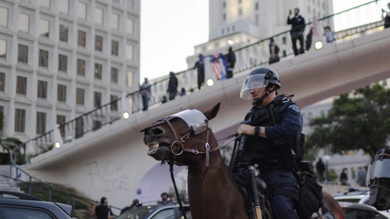 LAPD’s Horseback Tactics at Protests Face Scrutiny
