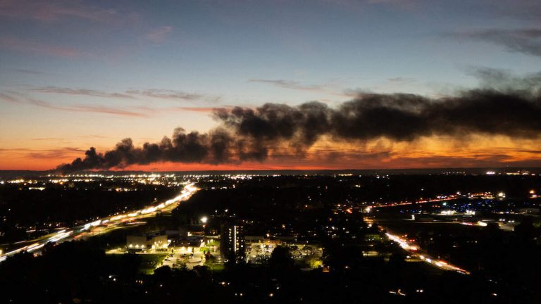 Satellite Images Reveal Path Of Destruction In UPS Plane Crash