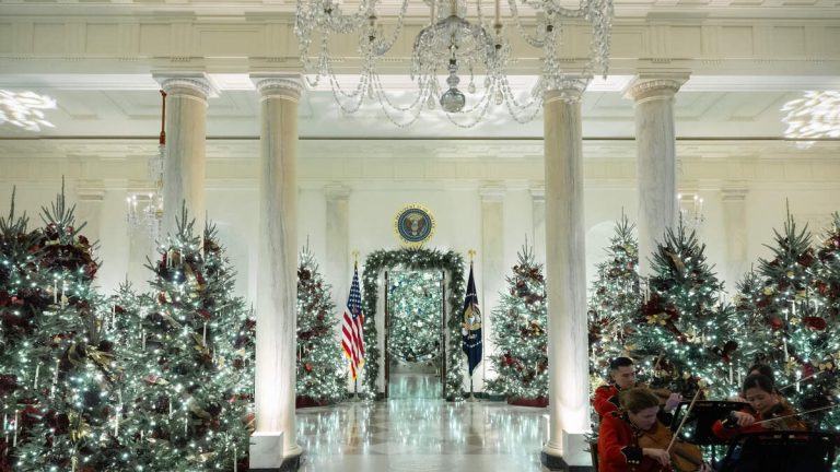 Melania Trump Unveils Holiday Decorations At The White House