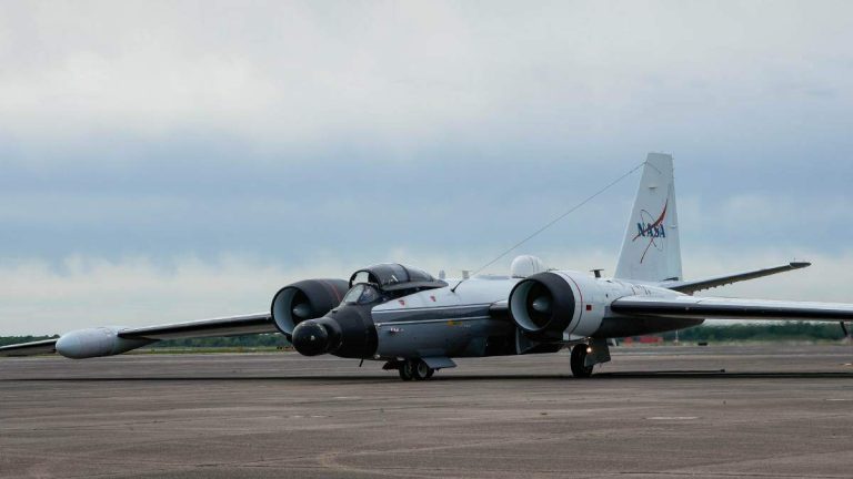 NASA Jet Bursts Into Flames On Runway After Landing Gear Fails
