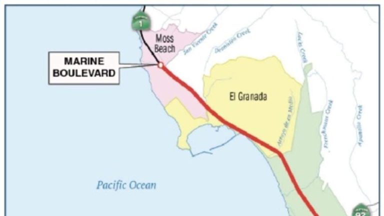 Highway 1 Relocation Plan Sparks Concerns in Bay Area Coastal Town