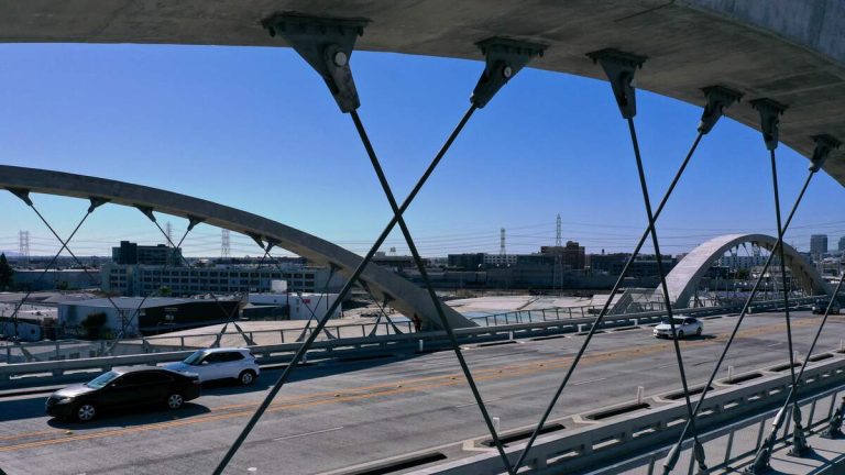 Illegal Fireworks Light Up LA’s Troubled 6th Street Bridge