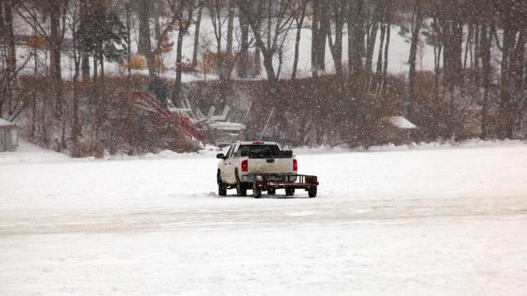 Woman Survives Terrifying Ordeal After Truck Sinks Into Frozen Lake