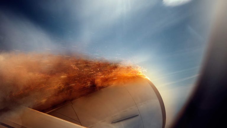 Plane Forced To Return To Airport After Flames Shoot Out Of Engine