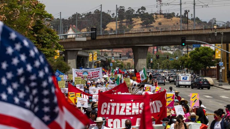 Thousands Take Part in Downtown LA May Day Rally, March