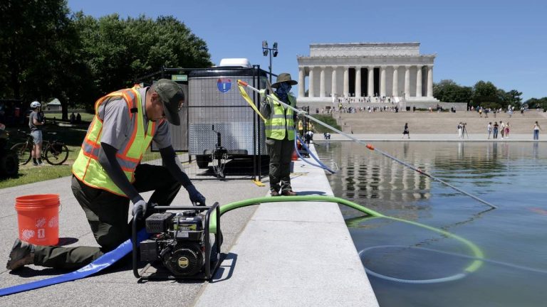 NPS: Reflecting Pool Cut With Knife Or Razor