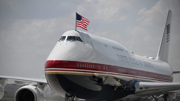 Trump Flies Old Air Force One Home, Sends New Jet To U.K. For Troop Tours
